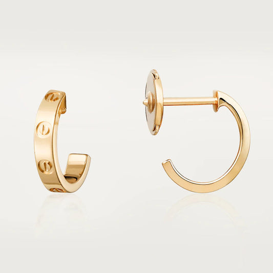 [Charm Aries Jewelry]LOVE EARRINGS 2.65MM PINK GOLD