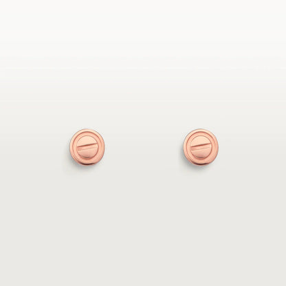 [Charm Aries Jewelry]LOVE EARRINGS PINK GOLD 10MM