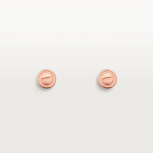 [Charm Aries Jewelry]LOVE EARRINGS PINK GOLD 10MM