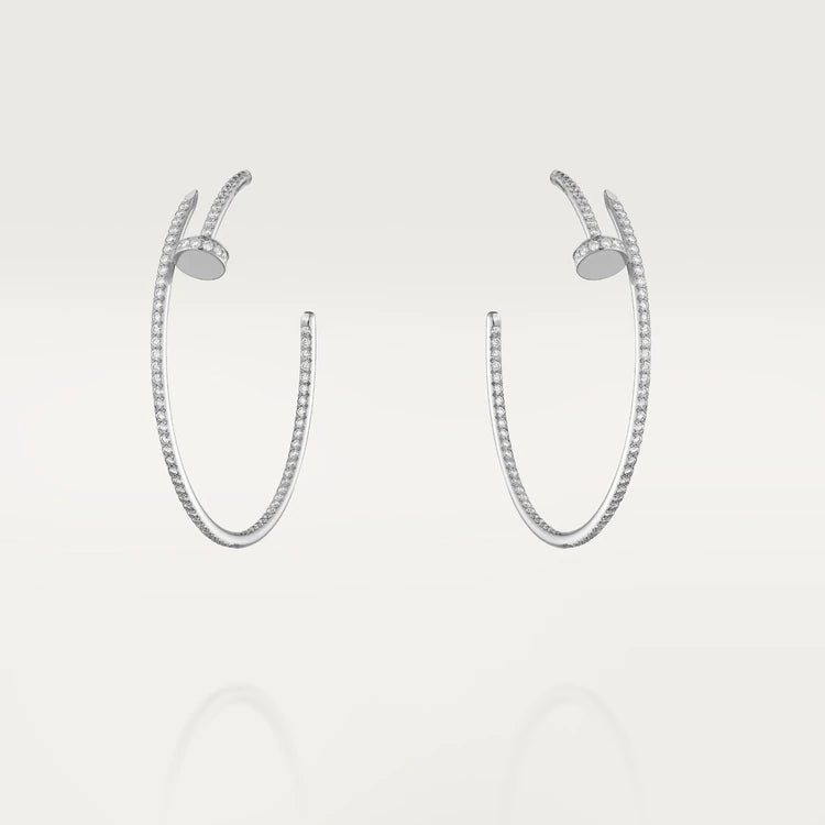 [Charm Aries Jewelry]JUSTE EARRINGS FULL DIAMONDS 1.8MM