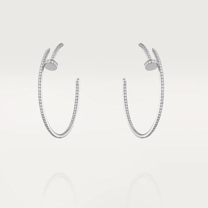 [Charm Aries Jewelry]JUSTE EARRINGS FULL DIAMONDS 1.8MM