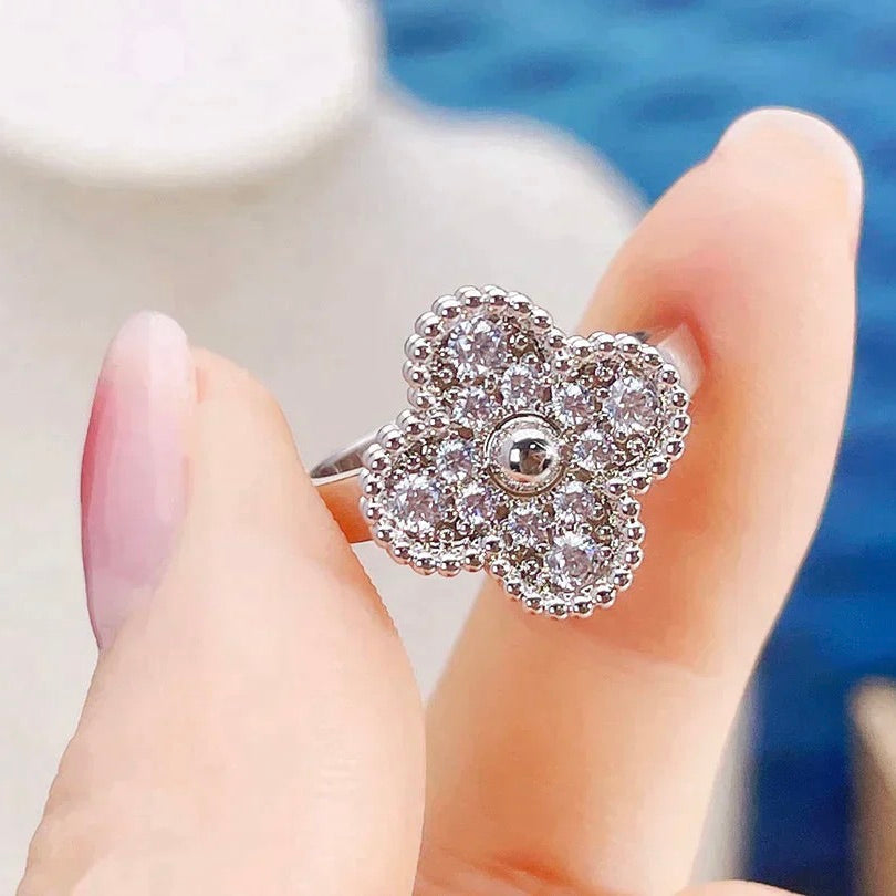 [Charm Aries Jewelry]CLOVER DIAMOND RING
