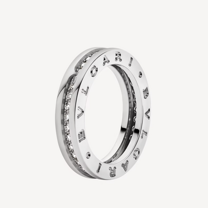 [Charm Aries Jewelry]ZERO 1 ONE-BAND PAVED DIAMONDS ON THE SPIRAL RING