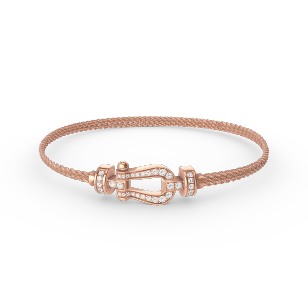 [Charm Aries Jewelry]FORCE SMALL HORSESHOE  DIAMOND CHAIN ROPE BRACELET