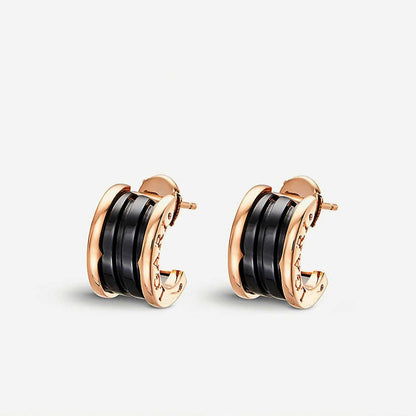 [Charm Aries Jewelry]ZERO 1 PINK GOLD CERAMIC EARRINGS