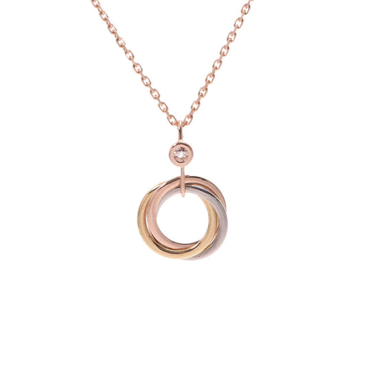 [Charm Aries Jewelry]TRINITY SILVER GOLD PINK GOLD NECKLACE