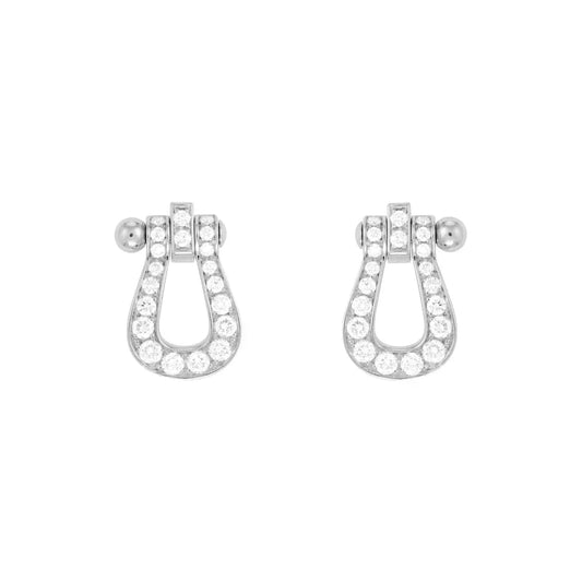 [Charm Aries Jewelry]FORCE 10 FULL DIAMOND STUD EARRINGS MINI MODEL