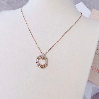 [Charm Aries Jewelry]TRINITY NECKLACE GOLD  DIAMONDS