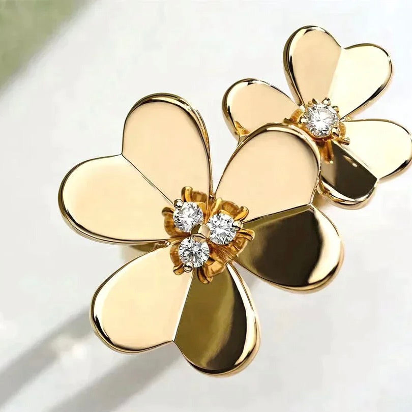 [Charm Aries Jewelry]CLOVER COMOS GOLD DIAMOND RING