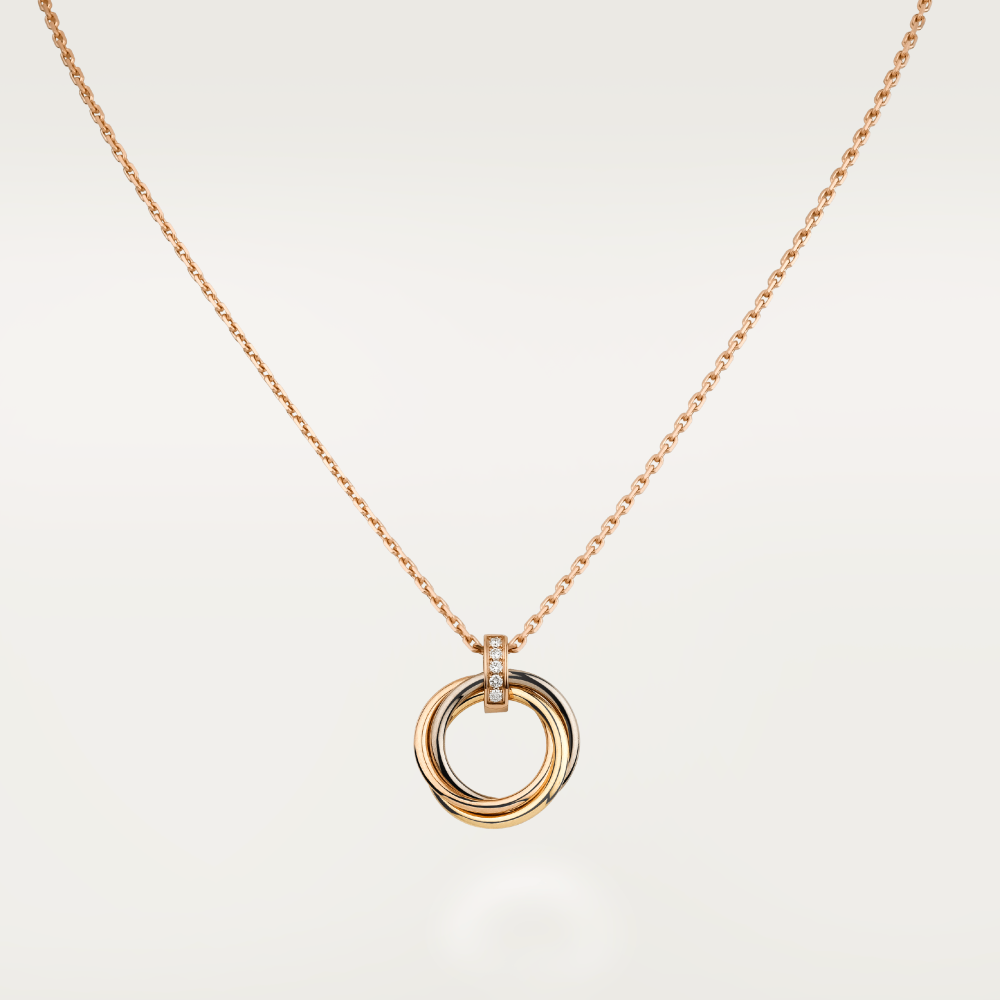 [Charm Aries Jewelry]TRINITY NECKLACE GOLD  DIAMONDS