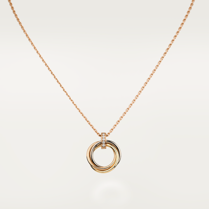 [Charm Aries Jewelry]TRINITY NECKLACE GOLD  DIAMONDS