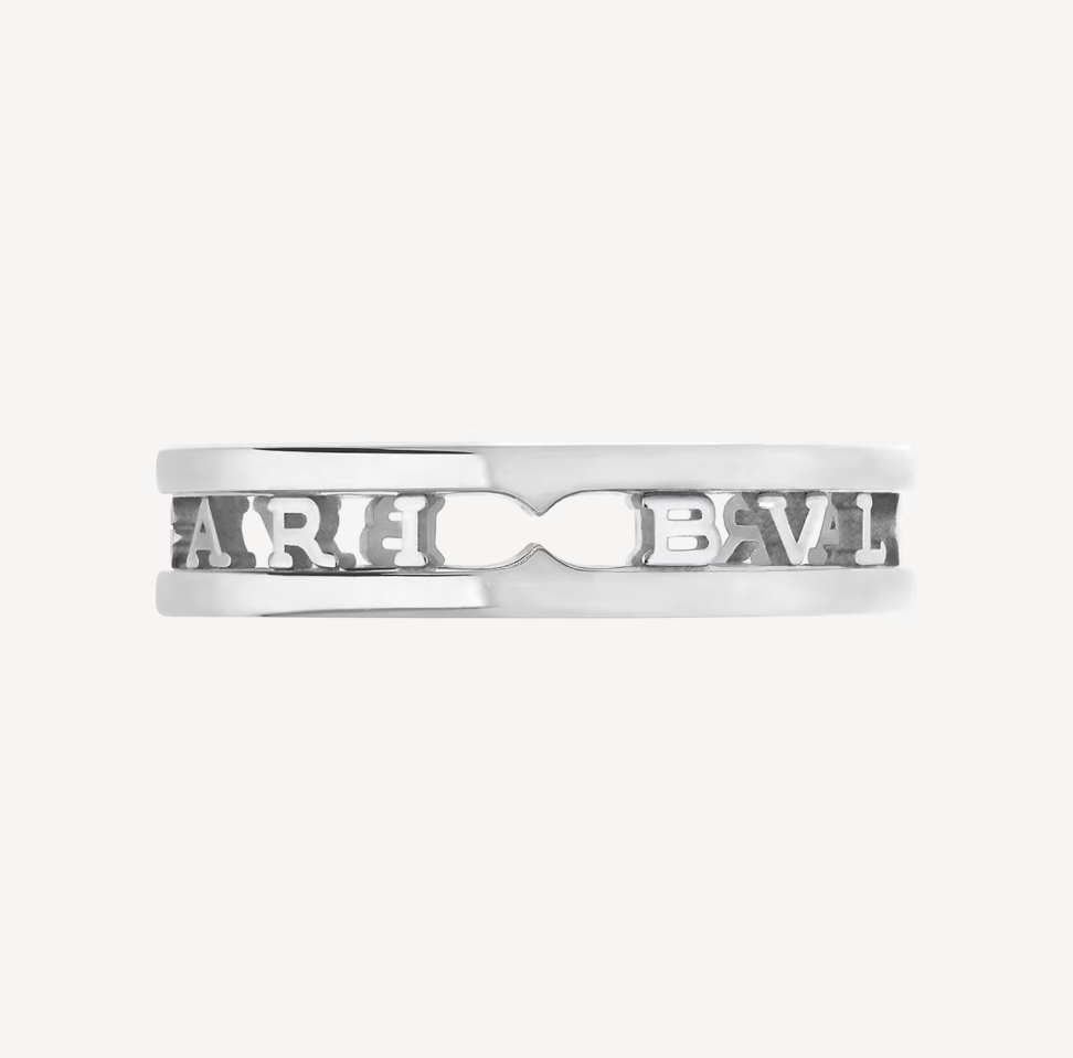 [Charm Aries Jewelry]ZERO 1 ONE-BAND WITH OPENWORK LOGO SPIRAL RING