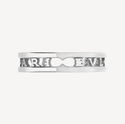 [Charm Aries Jewelry]ZERO 1 ONE-BAND WITH OPENWORK LOGO SPIRAL RING
