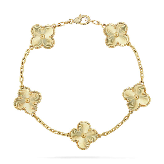 [Charm Aries Jewelry]CLOVER 5 FLOWERS LASER BRACELET