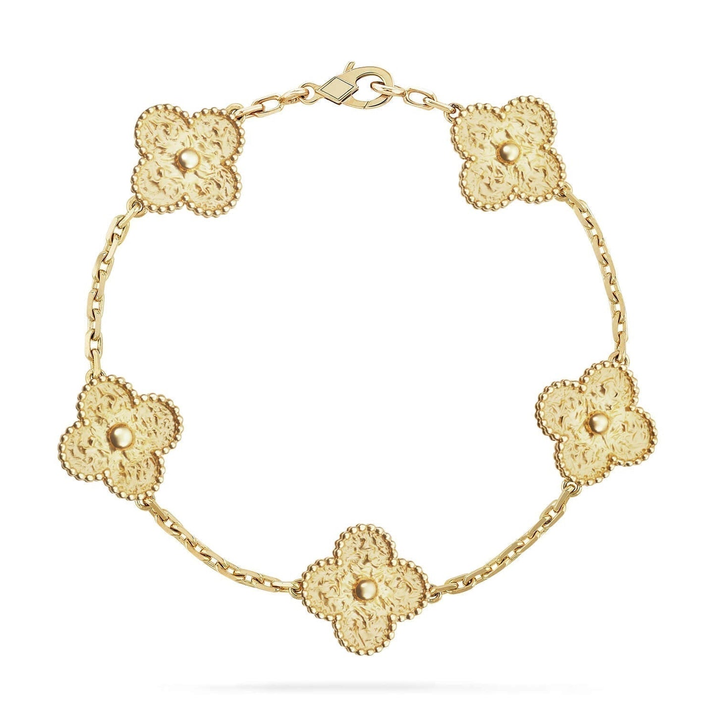 [Charm Aries Jewelry]CLOVER 5 MOTIFS BRONZING BRACELET