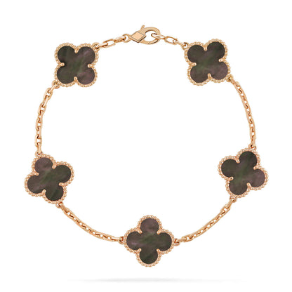 [Charm Aries Jewelry]CLOVER 5 MOTIF GRAY MOP  BRACELET