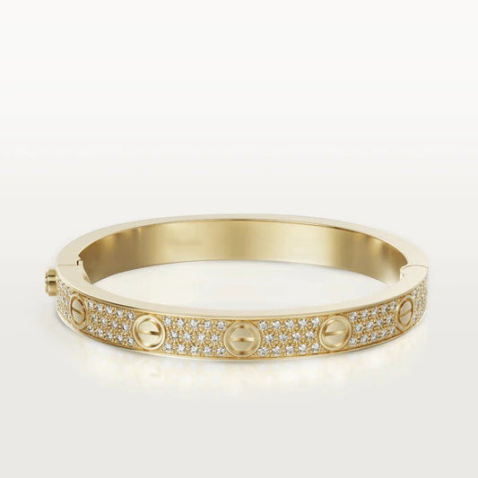 [Charm Aries Jewelry]LOVE BRACELET 6.1MM DIAMOND-PAVED