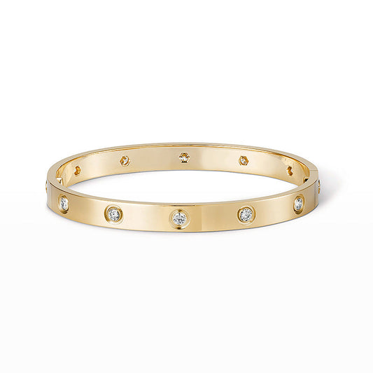 [Charm Aries Jewelry]LOVE BRACELET 6.1MM 10 DIAMONDS