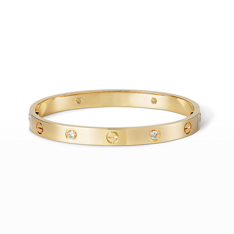 [Charm Aries Jewelry]LOVE BRACELET 6.1MM 4 DIAMONDS