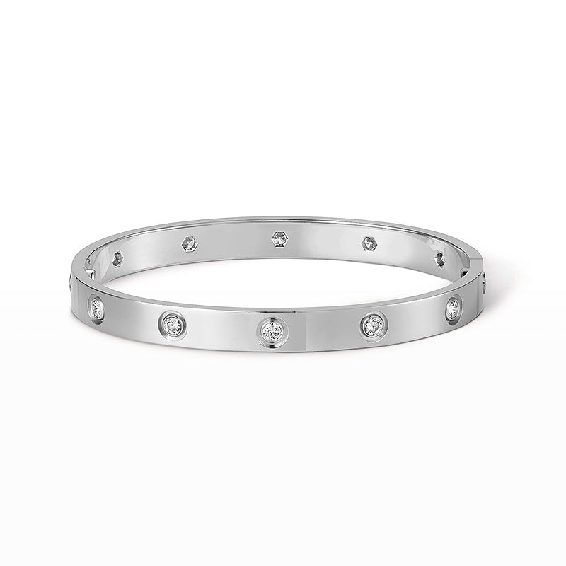 [Charm Aries Jewelry]LOVE BRACELET 6.1MM 10 DIAMONDS