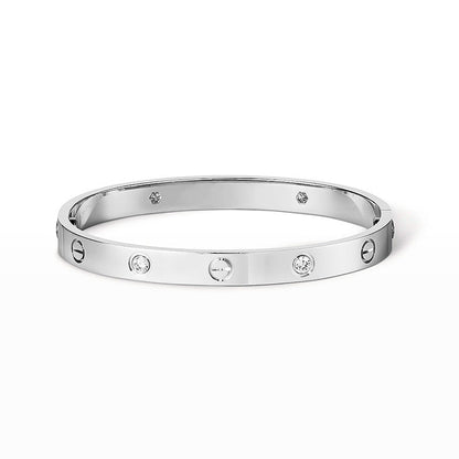 [Charm Aries Jewelry]LOVE BRACELET 6.1MM 4 DIAMONDS