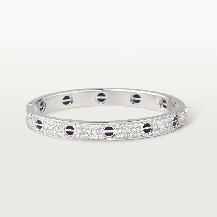 [Charm Aries Jewelry]LOVE BRACELET 6.1MM DIAMOND-PAVED CERAMIC
