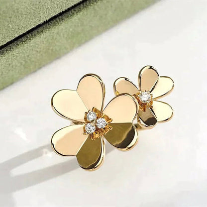 [Charm Aries Jewelry]CLOVER COMOS GOLD DIAMOND RING