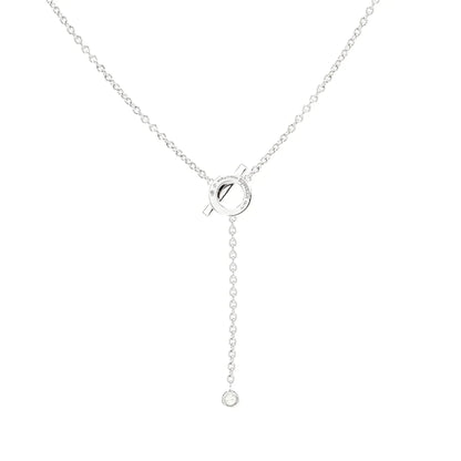 [Charm Aries Jewelry]FINESSE SILVER DIAMOND NECKLACE