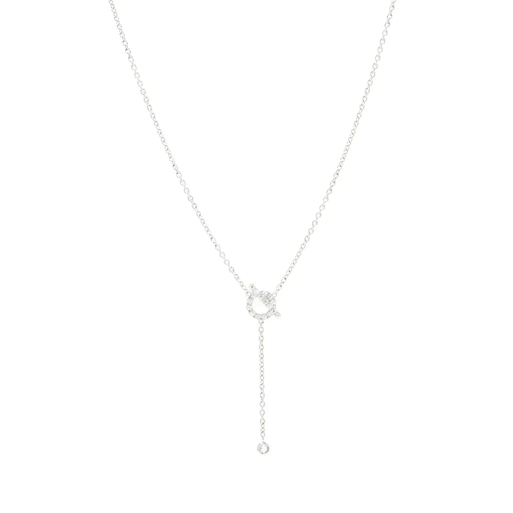 [Charm Aries Jewelry]FINESSE SILVER DIAMOND NECKLACE