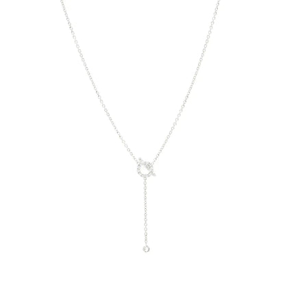 [Charm Aries Jewelry]FINESSE SILVER DIAMOND NECKLACE