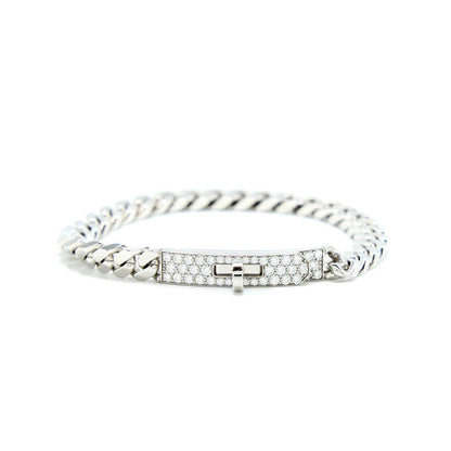 [Charm Aries Jewelry]KELLY CHAIN SILVER DIAMOND BRACELET