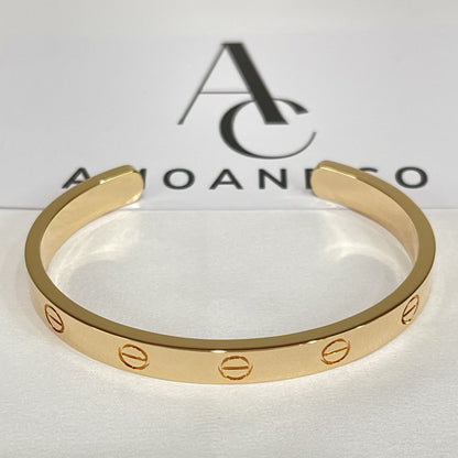 [Charm Aries Jewelry]LOVE BRACELET 6.1MM OPEN CUFF