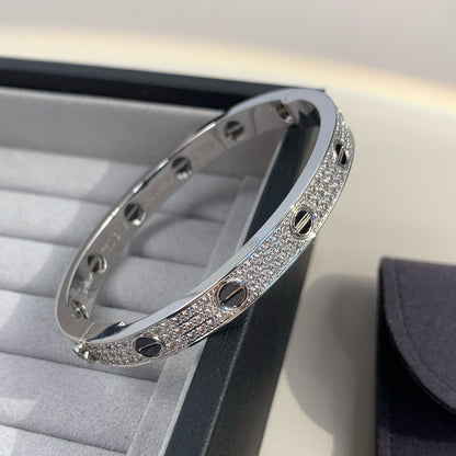 [Charm Aries Jewelry]LOVE BRACELET 6.1MM DIAMOND-PAVED CERAMIC