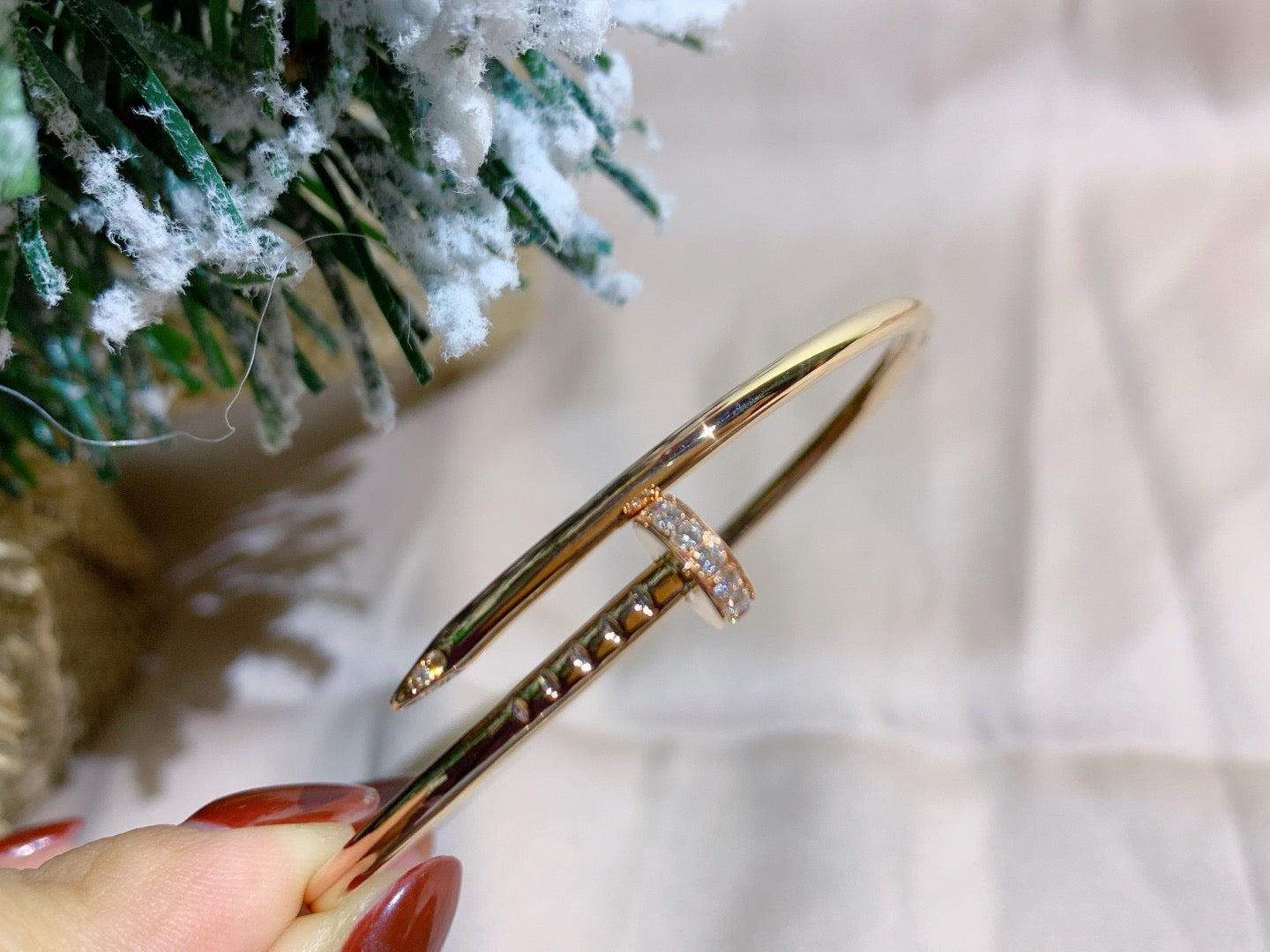 [Charm Aries Jewelry]JUSTE BRACELET 2.5MM DIAMONDS