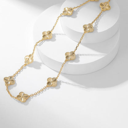 [Charm Aries Jewelry]CLOVERS THE 10-MOTIFS LASER NECKLACE