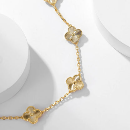 [Charm Aries Jewelry]CLOVERS THE 10-MOTIFS LASER NECKLACE