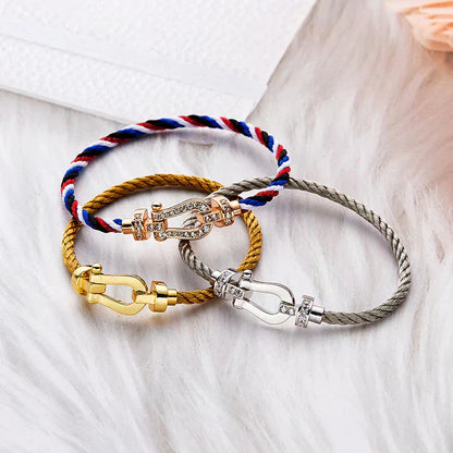 [Charm Aries Jewelry]FORCE LARGE HORSESHOE NO DIAMOND BRACELET GOLD