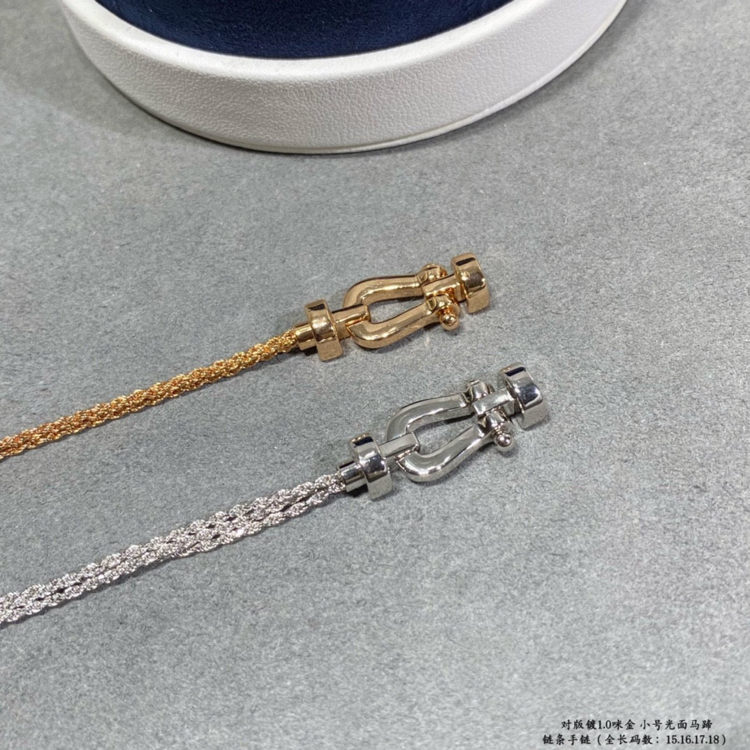 [Charm Aries Jewelry]FORCE SMALL HORSESHOE  DIAMOND CHAIN ROPE BRACELET