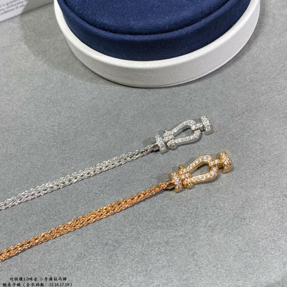 [Charm Aries Jewelry]FORCE SMALL HORSESHOE  DIAMOND CHAIN ROPE BRACELET