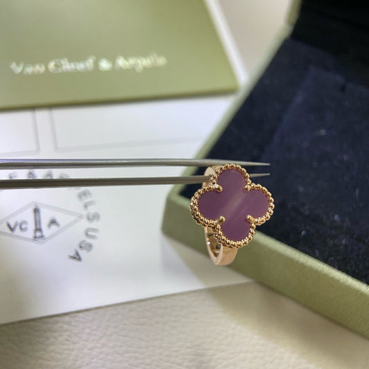 [Charm Aries Jewelry]CLOVER  PURPLE VIOLET RING