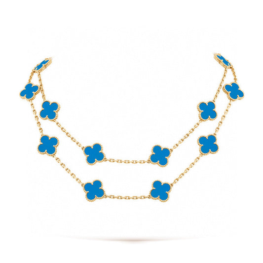 [Charm Aries Jewelry]CLOVER 20 MOTIFS TURQUOISE GOLD