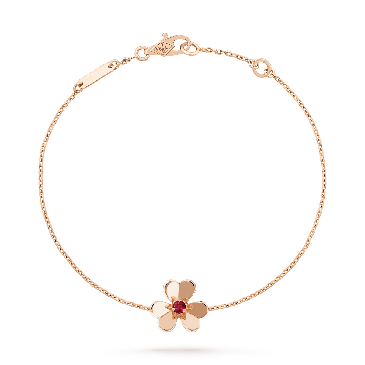 [Charm Aries Jewelry]FRIVOLE GOLD FLOWER PINK MALACHITE BRACELET