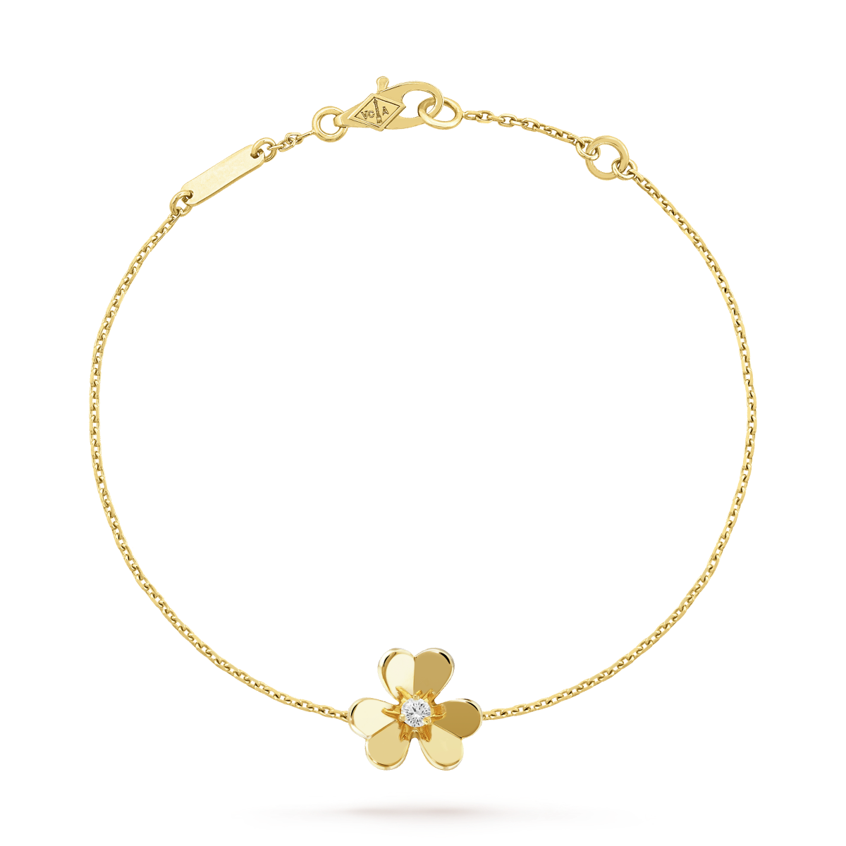 [Charm Aries Jewelry]FRIVOLE GOLD FLOWER PINK MALACHITE BRACELET