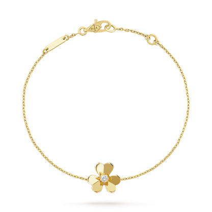 [Charm Aries Jewelry]FRIVOLE GOLD FLOWER PINK MALACHITE BRACELET