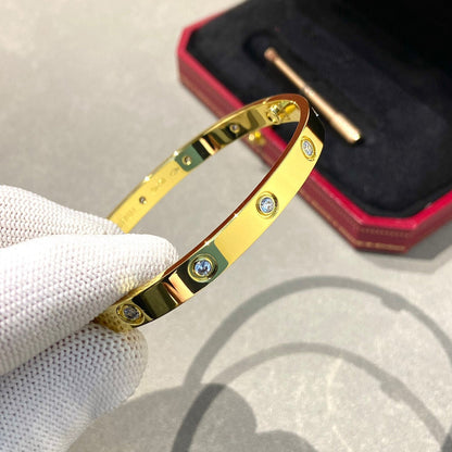 [Charm Aries Jewelry]LOVE BRACELET 6.1MM 10 DIAMONDS