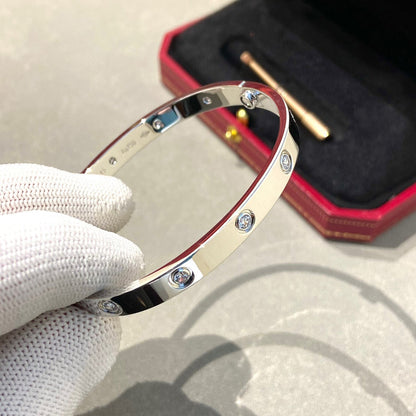 [Charm Aries Jewelry]LOVE BRACELET 6.1MM 10 DIAMONDS