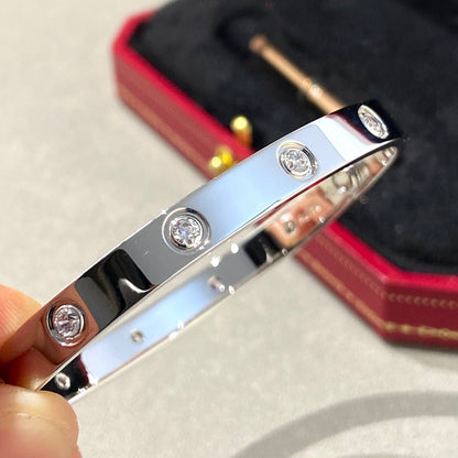 [Charm Aries Jewelry]LOVE BRACELET 6.1MM 10 DIAMONDS