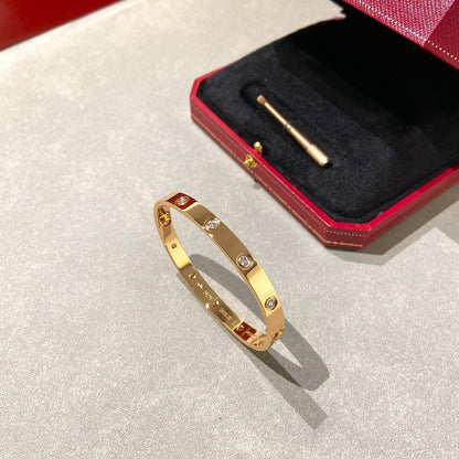 [Charm Aries Jewelry]LOVE BRACELET 6.1MM 10 DIAMONDS