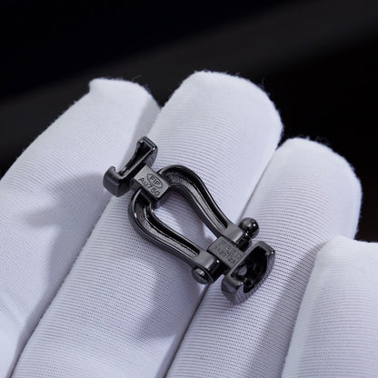 [Charm Aries Jewelry]FORCE LARGE SERIES HORSESHOE BLACK SAMURAI BRACELET