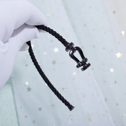 [Charm Aries Jewelry]FORCE LARGE SERIES HORSESHOE BLACK SAMURAI BRACELET